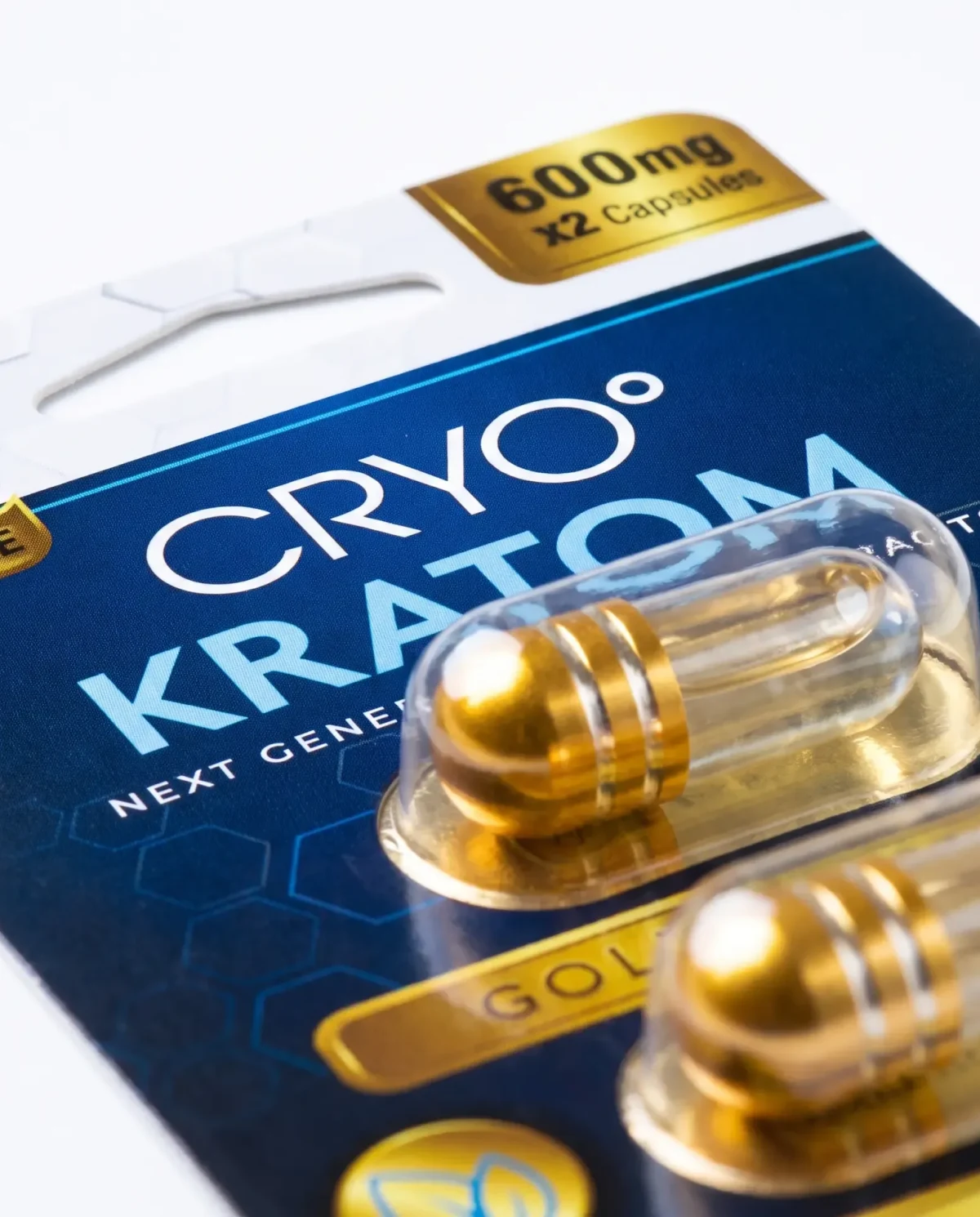 CRYO Kratom Gold Extract Capsules (2pk), another view