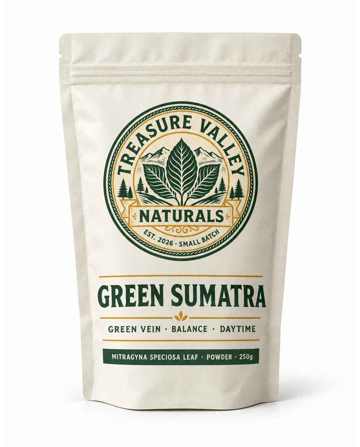 Green Sumatra, Treasure Valley Naturals pouch