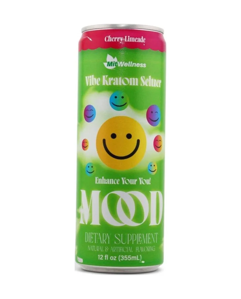 MitWellness Mood Vibe Seltzer, Cherry Limeade (12oz)