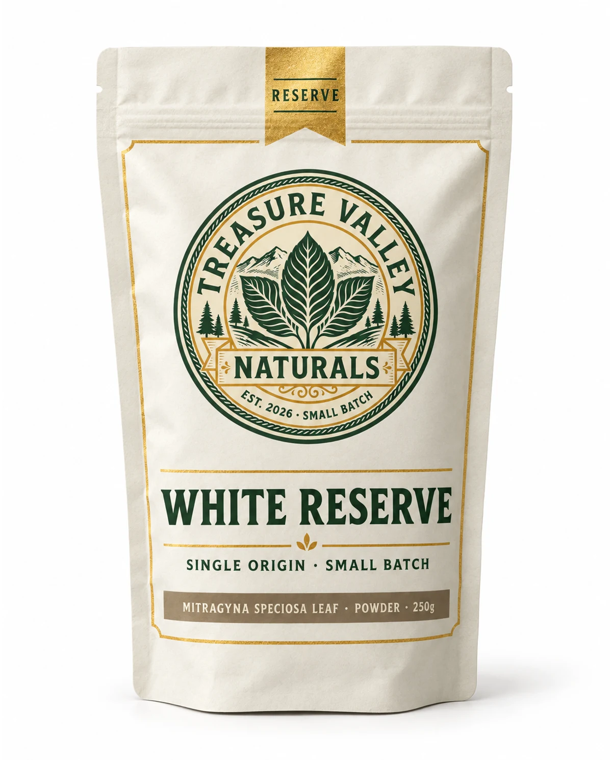 White Reserve, Treasure Valley Naturals pouch