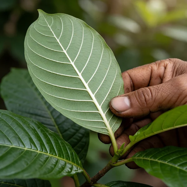 Blend kratom leaf at harvest