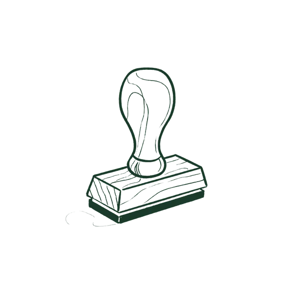 A sketch of a pack date stamped on a pouch